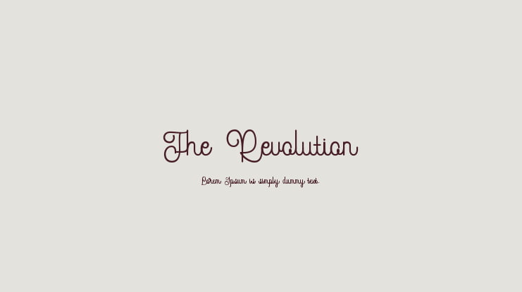 The Revolution Font