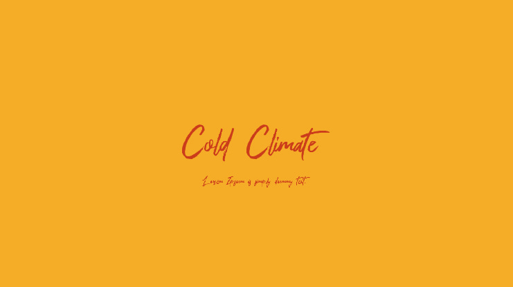 Cold Climate Font