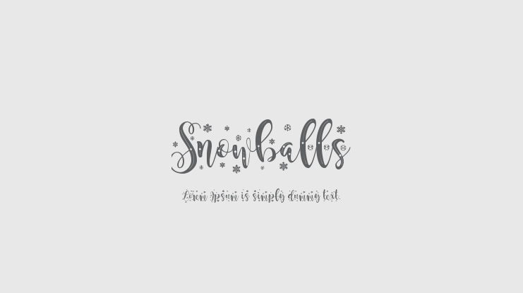 Snowballs Font