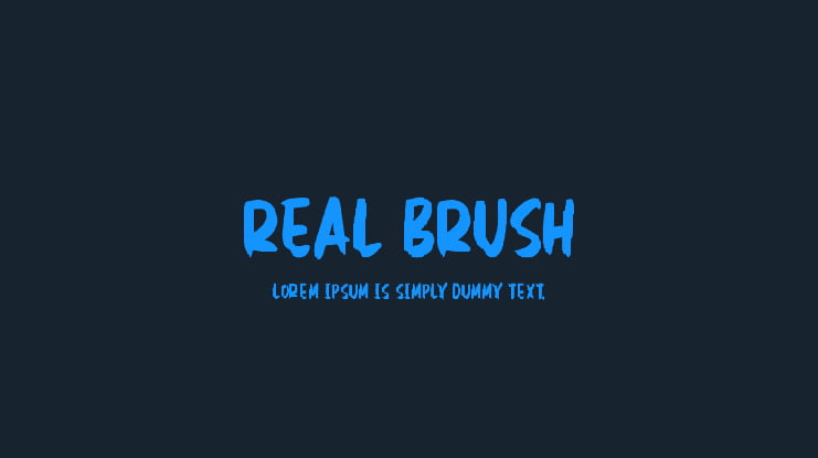 Real Brush Font