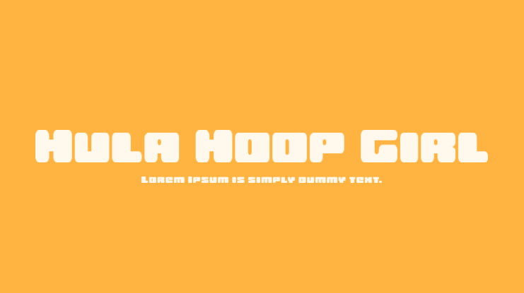 Hula Hoop Girl Font Family