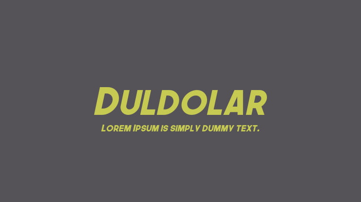 Duldolar Font
