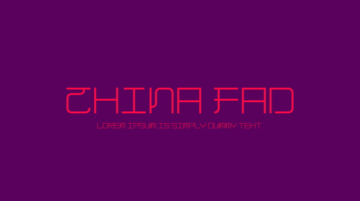 China Fad Font