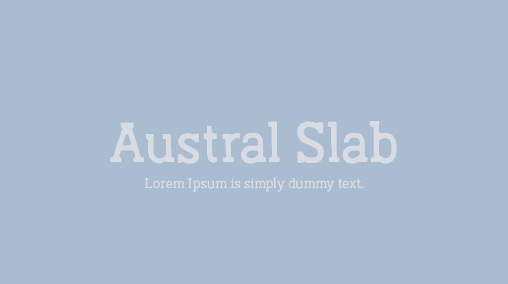 Austral Slab Font Family