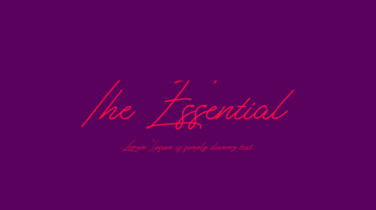 The Essential Font