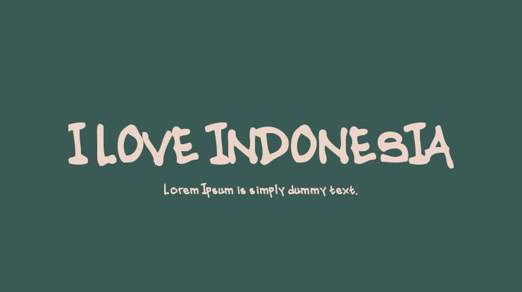 I LOVE INDONESIA Font