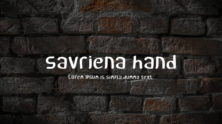 savriena hand Font