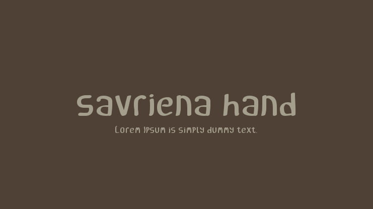 savriena hand Font