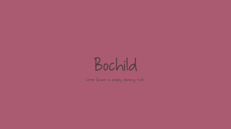 Bochild Font