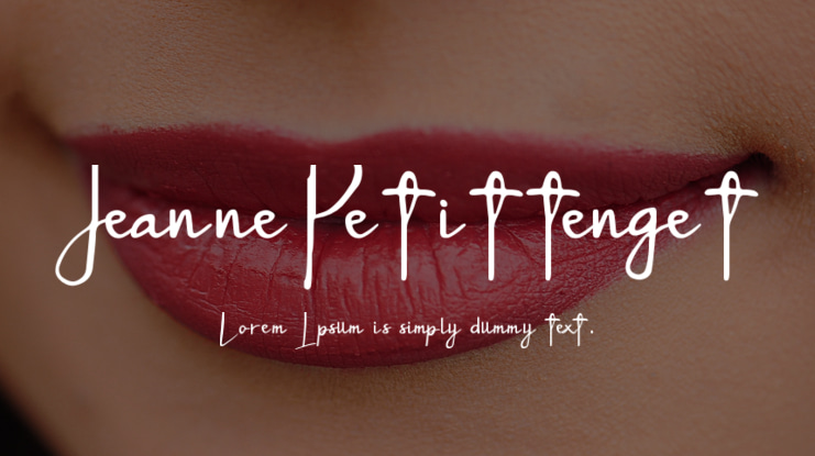 JeannePetittenget Font