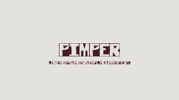 Pimper Font