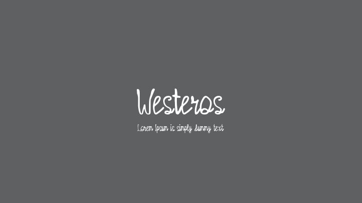 Westeros Font