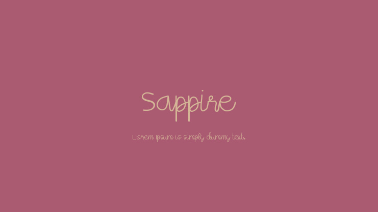 Sappire Font