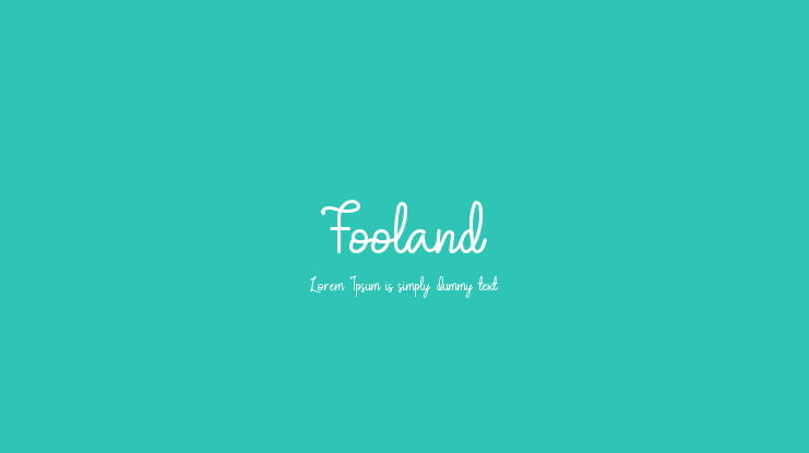 Fooland Font