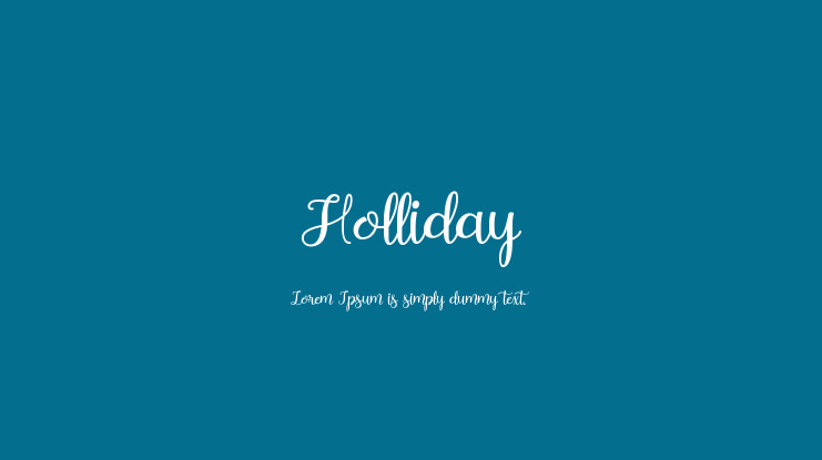Holliday Font