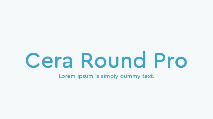 Cera Round Pro Font Family
