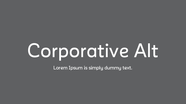 Corporative Alt Font Family
