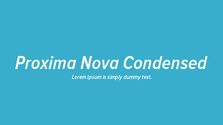 Proxima Nova Condensed Font Family