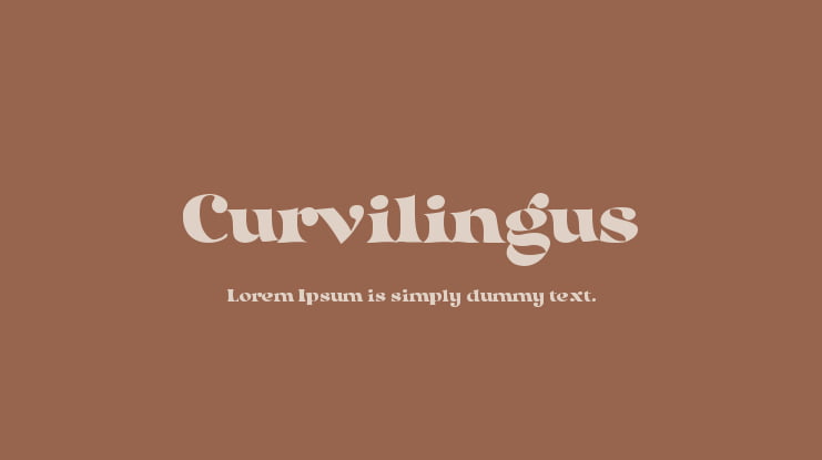 Curvilingus Font