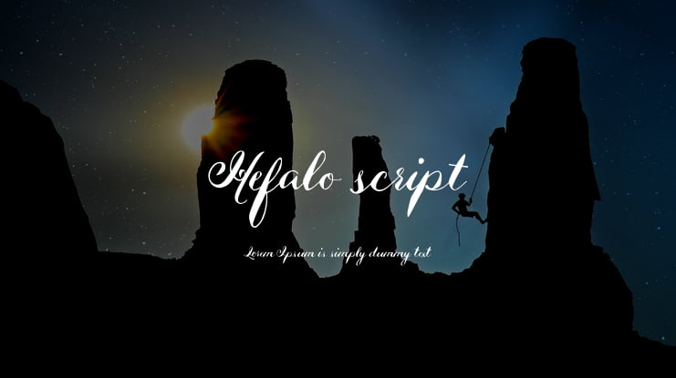 Hefalo script Font