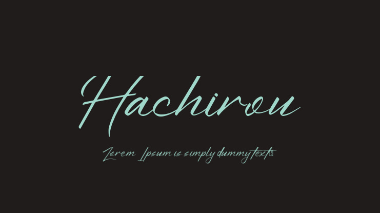 Hachirou Font
