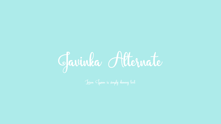 Javinka Alternate Font Family