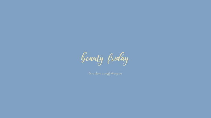 beauty friday Font