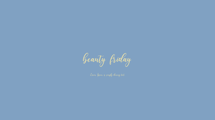 beauty friday Font