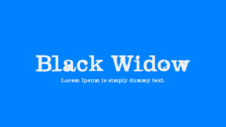Black Widow Font