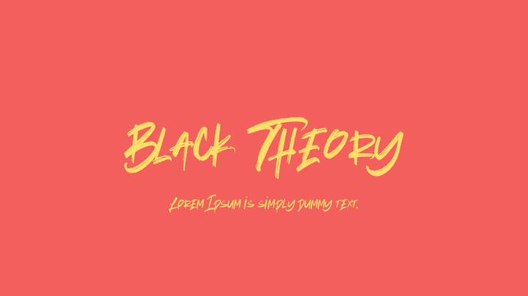 Black Theory Font