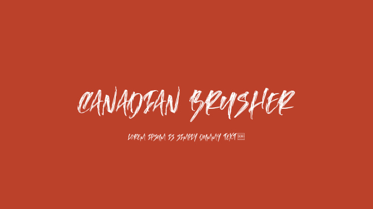 Canadian Brusher Font