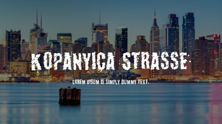 Kopanyica Strasse Font