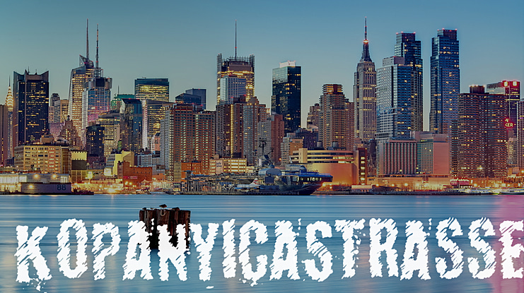 Kopanyica Strasse Font