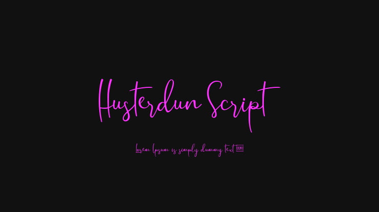 Husterdun Script Font