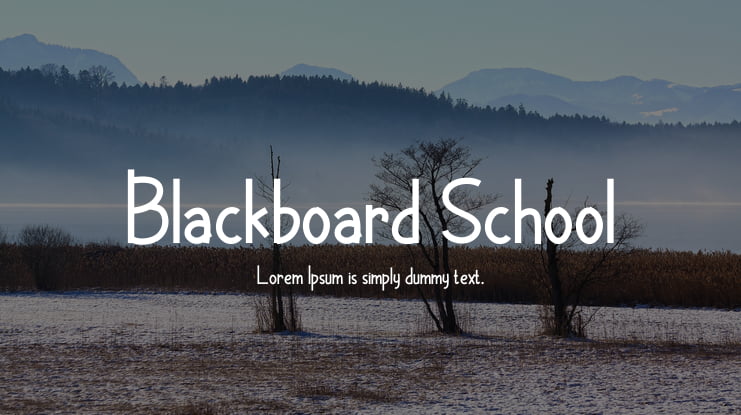 Blackboard School Font Family