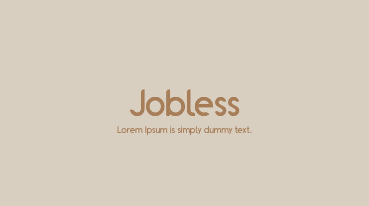 Jobless Font