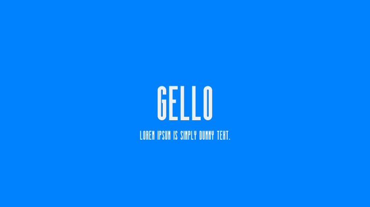 gello Font Family