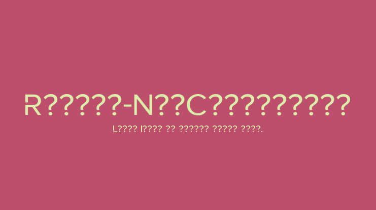 Robota-NonCommercial Font