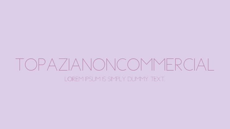 TopaziaNonCommercial Font