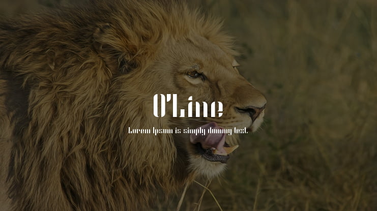 O'Line Font Family