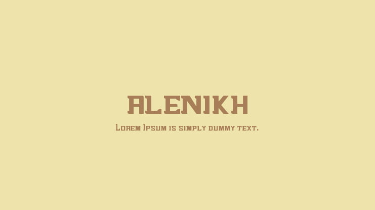 alenikh Font Family