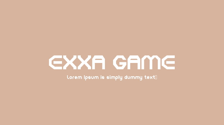 EXXA GAME Font