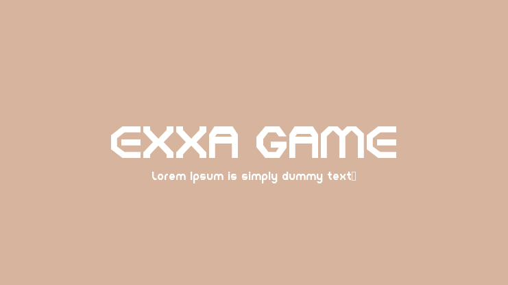 EXXA GAME Font