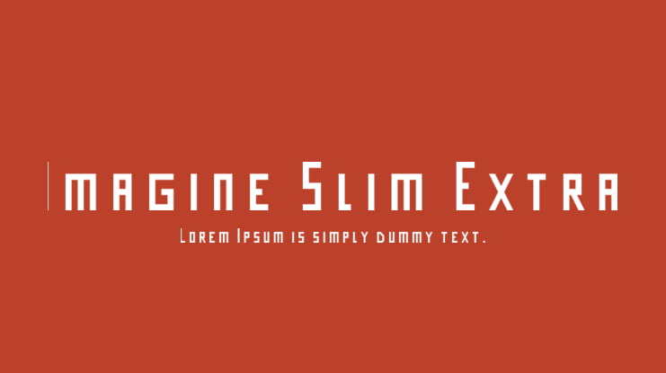 Imagine Slim Extra Font
