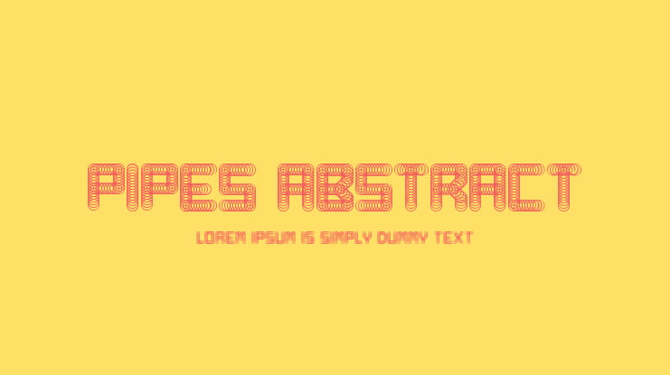 Pipes Abstract Font Family