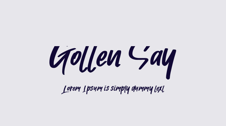 Gotten Say Font
