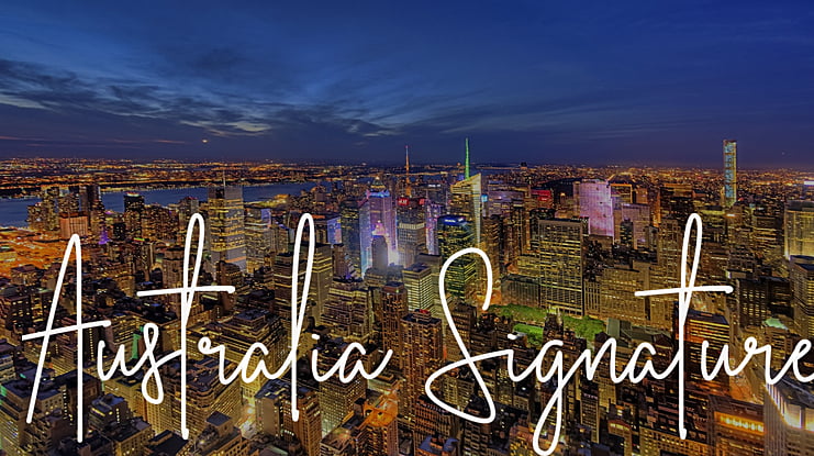 Australia Signature Font