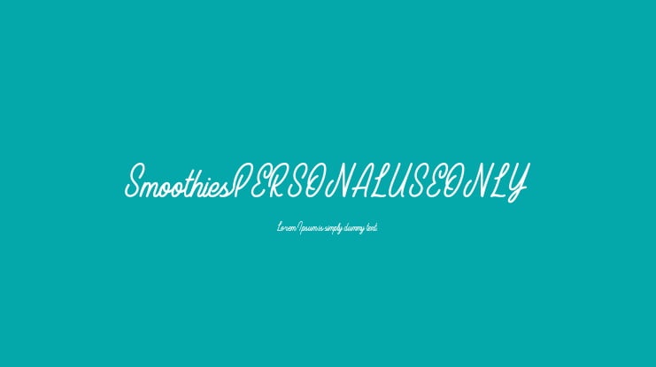 SmoothiesPERSONALUSEONLY Font