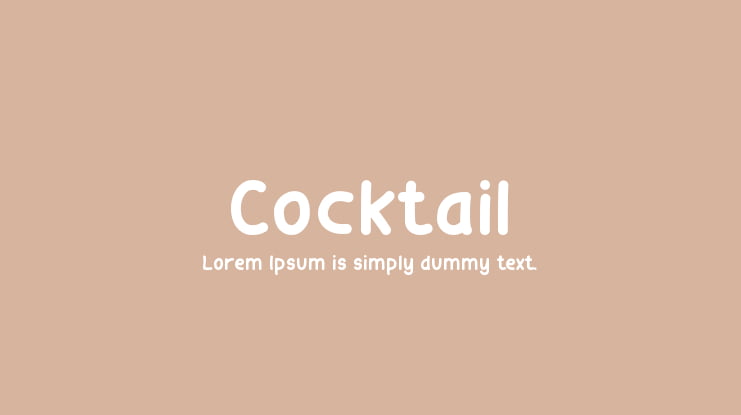 Cocktail Font Family