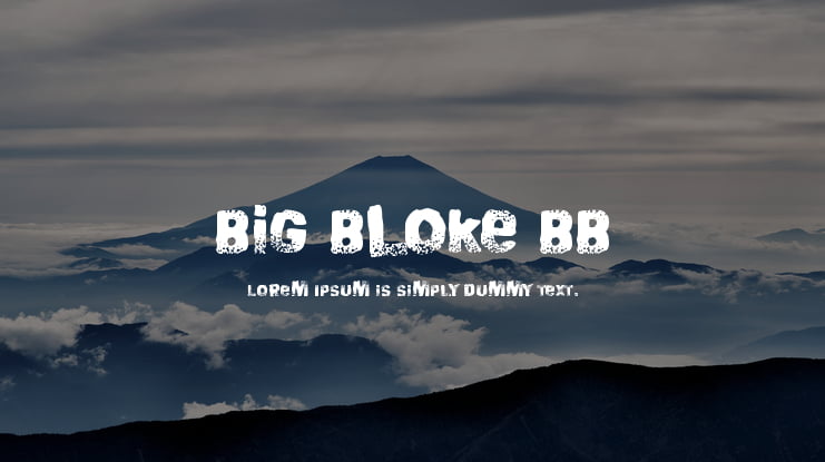 Big Bloke BB Font